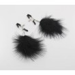 Love in Leather Black Feather Clamps 